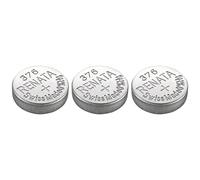Renata - Lote de 3 pilas de botón de plata de óxido 376/SR626W 0% mercurio