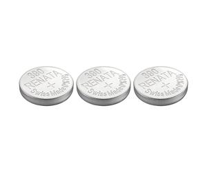 Renata - Lote de 3 pilas de botón de plata de óxido 390/SR1130SW 0% mercurio