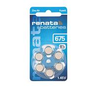 Renata PBZ7309-1 ZA675.DP6 0HG Hearing Aid PR44 ZA 675 ZA675 - Pilas de botón (660 mAh, 1,4 V, 6 Unidades)