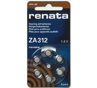 Renata - Pilas de zinc-aire ZA 312 para audífonos (6 unidades)