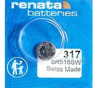 Renata/Swatch Group - Pila botón óxido de Plata 317 RENATA 1.55V 10.5mAh - Blister(s) x 1