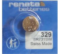 Renata / Swatch Group - Pila botón óxido de plata 329 RENATA 1.55V 37mAh - Blister(s) x 1