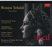 RENATA TEBALDI - RENATA TEBALDI 6 CD in GIOVANNA D'ARCO (VERDI) TANNHAUSER (WAGNER) STABAT MATER ( ROSSINI) REQUIEM (MOZART)