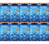 Renata ZA 312 Hearing Aid Battery - 10x Blisters