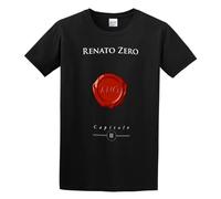 Renato Zero Amo Capitolo II T-Shirt Graphic tee Printed Top Mens Black Shirt M