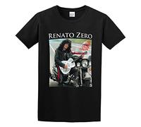 Renato Zero Calore T-Shirt Graphic tee Printed Top Mens Black Shirt XXL