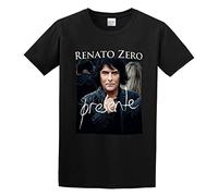 Renato Zero Presente T-Shirt Graphic tee Printed Top Mens Black Shirt XL