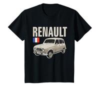 Renault 4 Francés Vintage Clásico Coche Retro Niños Camiseta