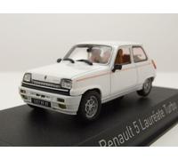 Renault 5 Laureate Turbo 1985 Coche a Escala Blanco 1:43 Norev