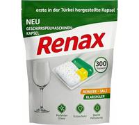 Renax Gold Cápsulas para lavavajillas todo en uno, con sal, abrillantador, protección contra la cal y desengrasante, cápsulas para lavavajillas, fuerza desengrasante de grasa, protección de vidrio y