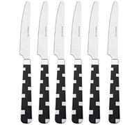 Renberg 60664 Set de 6 Cuchillos de Mesa de Acero Inoxidable, Negro