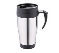 Renberg Latte Taza Termo de Viaje, Acero Inoxidable, Cromado, 16x16x10 cm