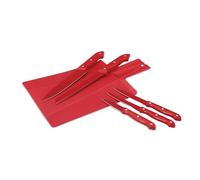 Renberg Set de 6 Cuchillos de Acero Inoxidable, Rojo, de 6 Piezas, 6