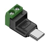 Renchey Adaptador De USB C A USB - Conector Macho 2 Pines De Conexión Rápida | Adaptador C Sin Soldadura de 2 Pines,para Industrial Científico Y Carga De Móviles Tabletas Cámaras Y Pequeños