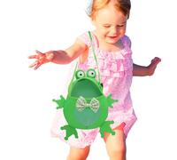 Renchey Bolsa de Malla Playa - Bolsa Infantil Para Recoger Conchas | Tote Portátil En Forma De Rana Ajustable Para Recoger Conchas De Mar Para Niños Y Niñas