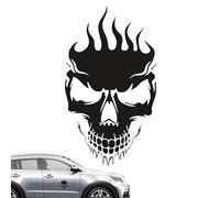 Renchey Calcomanía de calavera para coche, pegatinas de calavera para coches | Pegatinas reflectantes impermeables con diseño de calavera | Decoración adhesiva de calavera con corte preciso,