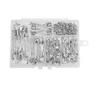 Renchey Imperdible - 300 Piezas Plata Pequeños Imperdibles Variados | 6 Tamaños Suministros Manualidades Caja Almacenaje Accesorios Costura Ropa Broches Fijación