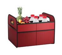 Renchey Organizador de Maletero | Organizador De Maletero Plegable Para Sedán - Caja Con Capacidad 30L, Varios Compartimentos Y Asas Para Herramientas De Reparación, Camping, Vajilla Y Verduras