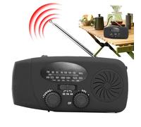 Renchey Radio de Manivela Manual | Pequeña Radio para Oficinas - Equipo De Supervivencia Portátil con Energía Solar Y Manivela para Camping Hogar Tercera Edad Interior Exterior