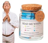 Renchey Tarro de Oraciones | Tarro de Esperanza,Tarjetas Con Notas Por Colores Para Bendiciones Cristianas Emociones Adultos Iglesia