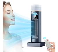 Renchey Ventilador De Aire Acondicionado - Climatizador De Aire Para Espacios - Enfriador de Ambiente Sin Aspas, Humidificador Evaporativo Silencioso con Temporizador y Mando