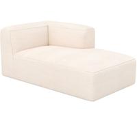 Rendez-Vous Déco Diván de esquina a la derecha para sofá modular en terciopelo blanco