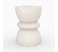 Rendez-Vous Déco Mesa auxiliar redonda de hormigón blanco D35cm