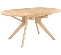 Rendez-Vous Déco Mesa extensible de madera maciza de hevea clara 6 a 8 personas