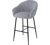 Rendez-Vous Déco Sillas de bar en tejido bouclé gris 76 cm