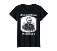 Rendición incondicional Guerra Civil Historia General Retrato Camiseta gráfica económica, Mujer, Negro, XL