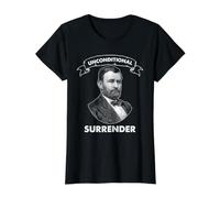 Rendición incondicional Guerra Civil Historia General Retrato Camiseta gráfica económica, Mujer, Negro, S