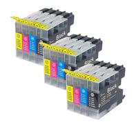 Rendimiento Cartuchos de Tinta compatibles con MFC-J6910CDW J6710CDW J840N J280W Compatible LC12 LC17 LC40 LC71 LC73 LC75 LC400 LC1220 LC1240 LC1280(3SET)