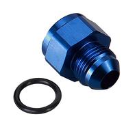Rendimiento de CA -6 AN hembra a macho -3 AN Reductor de aluminio azul Reductor Adaptador de montaje de combustible con AN6 ORB O-Ring Boss, rosca AN6 (9/16 x 18) a AN3 (3/8 x 24)