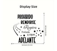 RENDIRSE Toma un Profundo y Frases Motivacionales en Español Adhesivo de Pared para Dormitorio Oficina Decoración de Cabezal de Cama Calcomanía de Pared