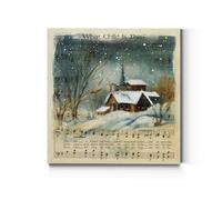 Renditions Gallery What Child Is This Sheet Music Wall Art Carol & Winter Artwork de arte de invierno Premium Gallery Galera envuelta en lona en