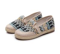 RenDiuJups Mocasines de Lona para Mujer Cómodos y Elegantes, Sin Cordones para Verano Mocasines Casuales, Ligeros y Cómodos | Alpargatas Planas para Caminar, Transpirables y Flexibles(D,38 EU)