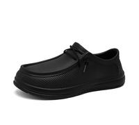 RenDiuJups Zapatos Antideslizantes Hombre Mujer, Impermeables y Resistentes al Aceite, Zapatos de Seguridad para Cocina, Restaurante, Hostelería - Tallas Grande(Black,46 EU)