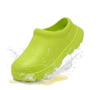 RenDiuJups Zapatos de chef for hombre y mujer, antideslizantes, resistentes al aceite, impermeables, for restaurantes y catering. Zapatos de seguridad cómodos.(Green,42/43)