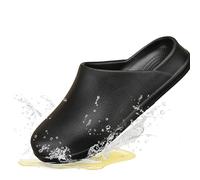 RenDiuJups Zapatos de Chef hombre Antideslizante Impermeables Antideslizantes Mujer - Zapatos Trabajo Cocina Slip-On, Cómodos e Higiénicos para Cocineros, Camareros, Restaurante(Black,38/39)