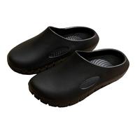 RenDiuJups Zapatos de Jardín Unisex Slip-On - Zuecos de Cocina Antideslizantes Resistentes al Aceite, Ligeros e Impermeables para Huerto y Hostelería(BLACK,46-47)
