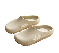 RenDiuJups Zapatos de Jardín Unisex Slip-On - Zuecos de Cocina Antideslizantes Resistentes al Aceite, Ligeros e Impermeables para Huerto y Hostelería(BEIGE,44-45)