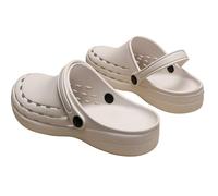 RenDiuJups Zapatos Médicos Antideslizantes para Enfermeras y Cirujanos Suela Gruesa 3cm Anti-Fatiga, Punta Protectora Antipunción, Clogs Transpirantes para Quirófano, Hospital y Uso Diario(B,EU37-38)