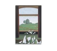René Magritte Painting La Clef Des Champs The Key of The Fields Artwork Poster Picture Print Wall Art Canvas Artworks Room Aesthetic 20 x 30 pulgadas (50 x 75 cm)