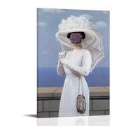 René Magritte - Pintura decorativa impermeable y resistente a las manchas, pósteres de alta definición, adecuados para múltiples escenarios en salas de estar, dormitorios y oficinas, estilo marco, 60