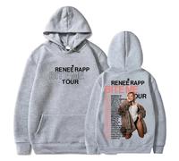 Reneé Rapp Bite Me Tour - Sudadera con capucha de manga larga unisex de moda, gris, XXS