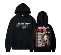Reneé Rapp Bite Me Tour - Sudadera con capucha de manga larga unisex de moda, Negro, S