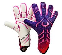 Renegade GK Apex Flare Guantes Profesionales de Portero sin Tirantes | Empuñadura de Contacto EXT de 4 mm | Guantes de Portero de Fútbol Azul y Rosa (Talla 12, Adulto, Nivel 5.5)