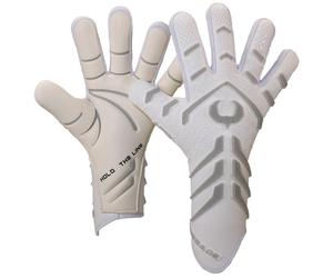 Renegade GK Apex Ghost Guantes de Portero de fútbol Profesionales sin Tirantes, 4 mm EXT Contact Grip | Guantes de Portero Blancos (Talla 7, Juventud, Evo2 Neg. Cut, Nivel 5.5)