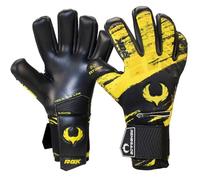 Renegade GK Eclipse Stinger Guantes de Portero Profesionales con Dedos Pro-tek, Negro, Amarillo y Negro, Talla 10, para Adultos, Corte Negativo, Nivel 5