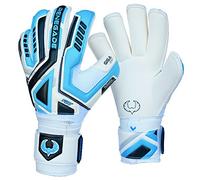 Renegade GK Fury Sub-Z Guantes de Portero con Pro-tek Protección Dedo | 4mm Giga Grip & 4mm Duratek | Blanco Guantes De Portero De Futbol (Talla 6, Niños, Roll Cut, Level 4)